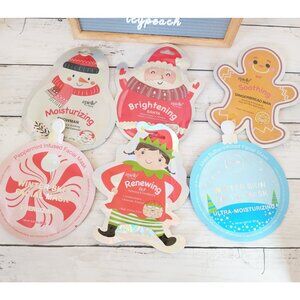 K-Beauty Face Masks 6 Pack Epielle & SpaLife Holiday Sheet Masks Cruelty-Free